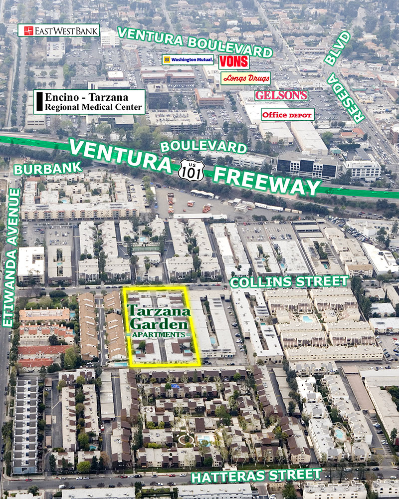 Tarzana Garden Apartments Surrounding Areas